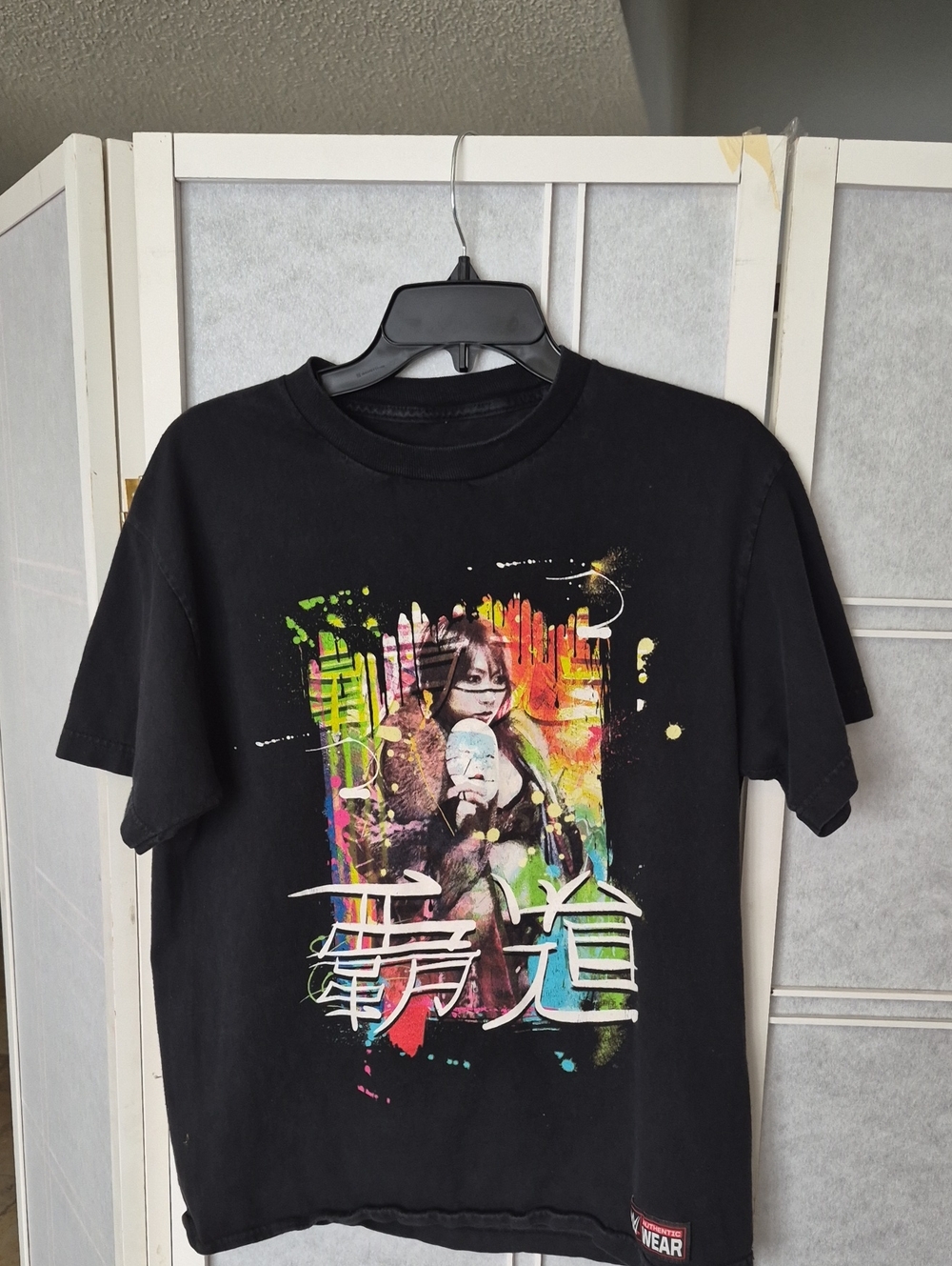 Asuka WWE Black Graphic Home Art T-Shirt with Colorful Print